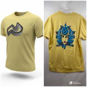 Welcome Skateboards Gorgon Medusa Graphic T-Shirt Yellow